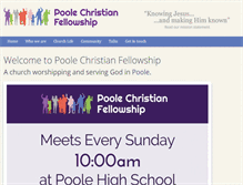 Tablet Screenshot of poolechristianfellowship.org